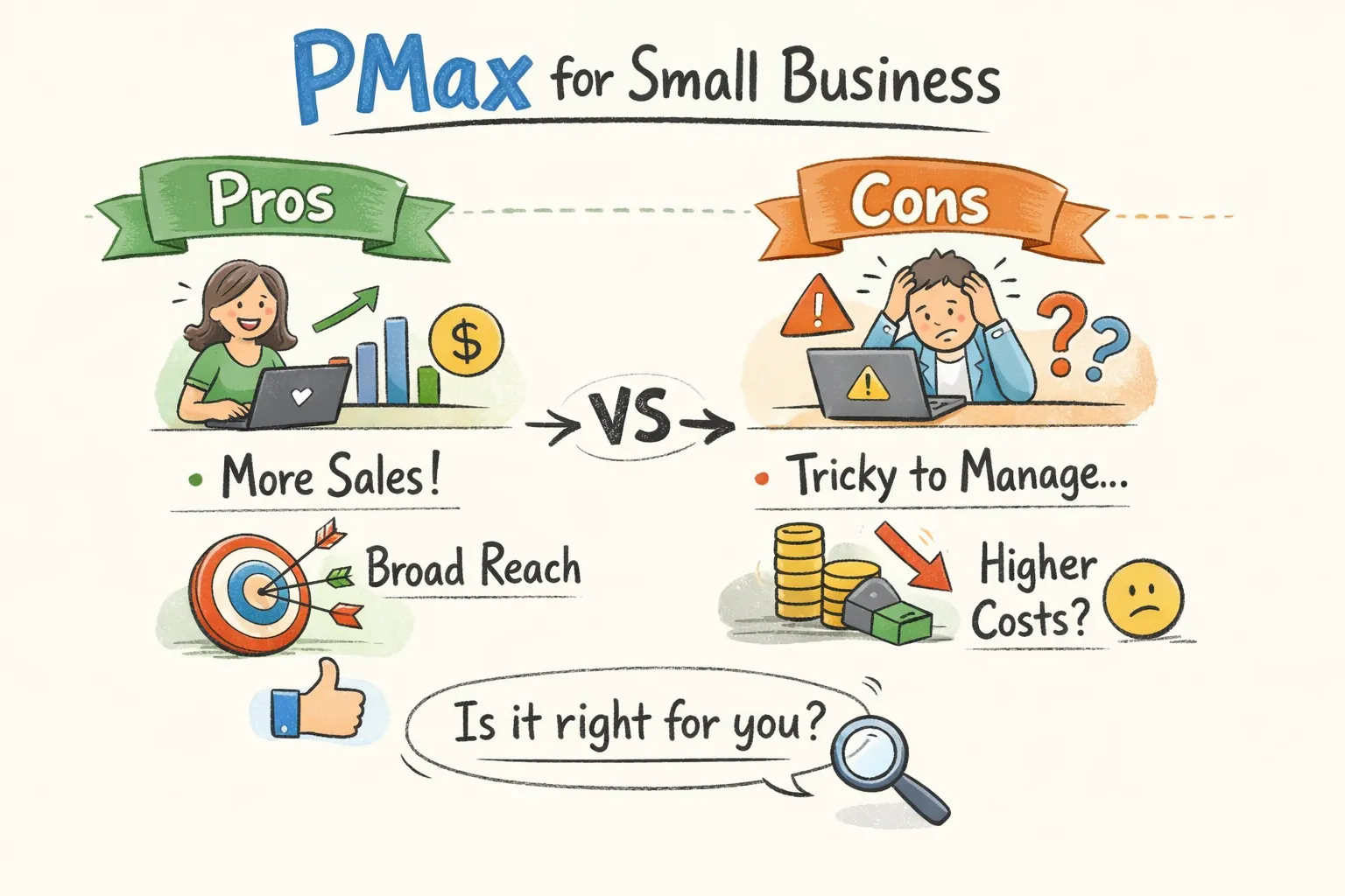 Performance Max for Small Businesses: Pros and Cons